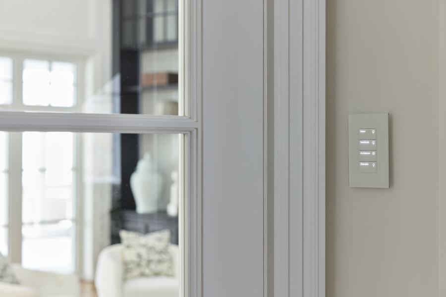 White Palladiom Keypad by Lutron