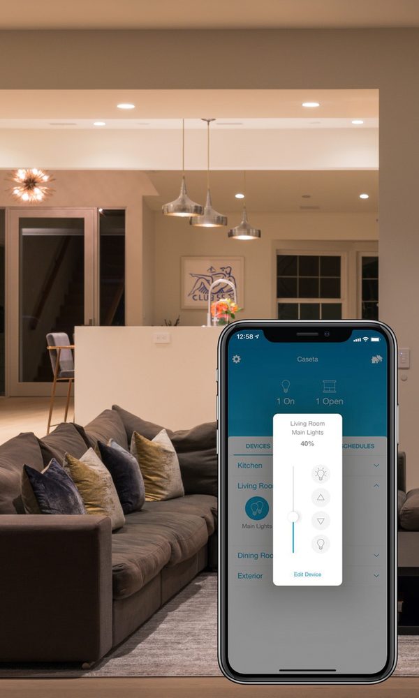 Adjusting lights in the Lutron app