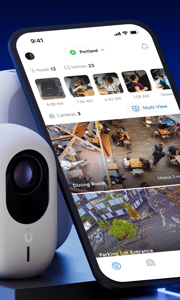 Camera overview in the UniFi Protect app