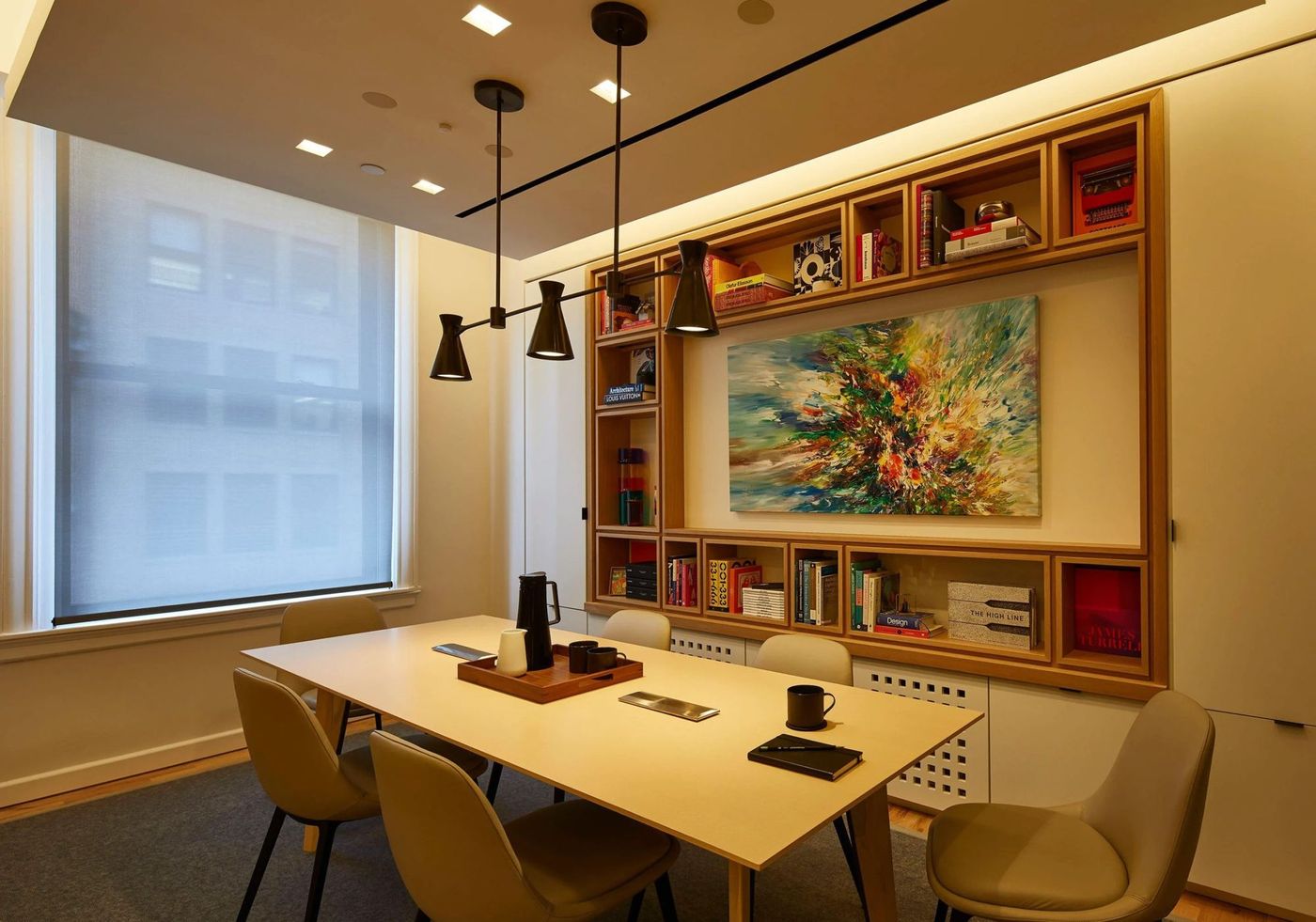 Dining room lit by Ketra, from warm to cool white